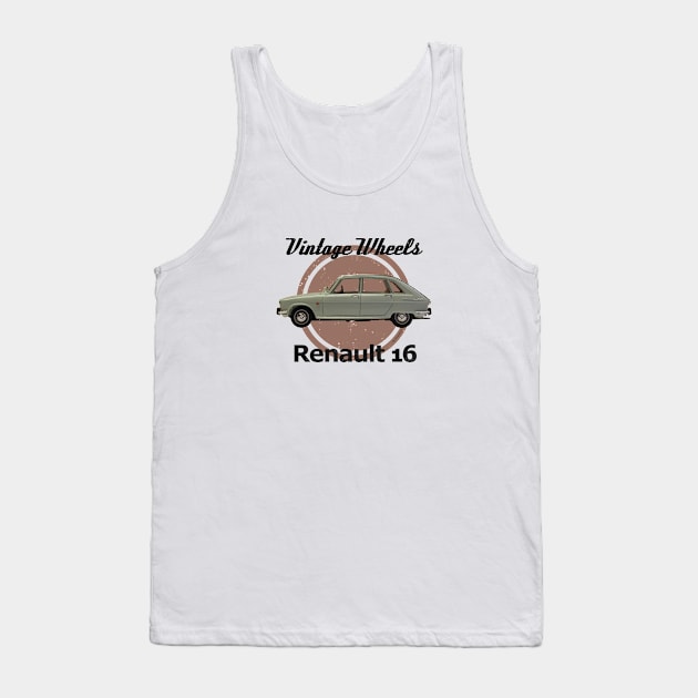 Vintage Wheels - Renault 16 Tank Top by DaJellah